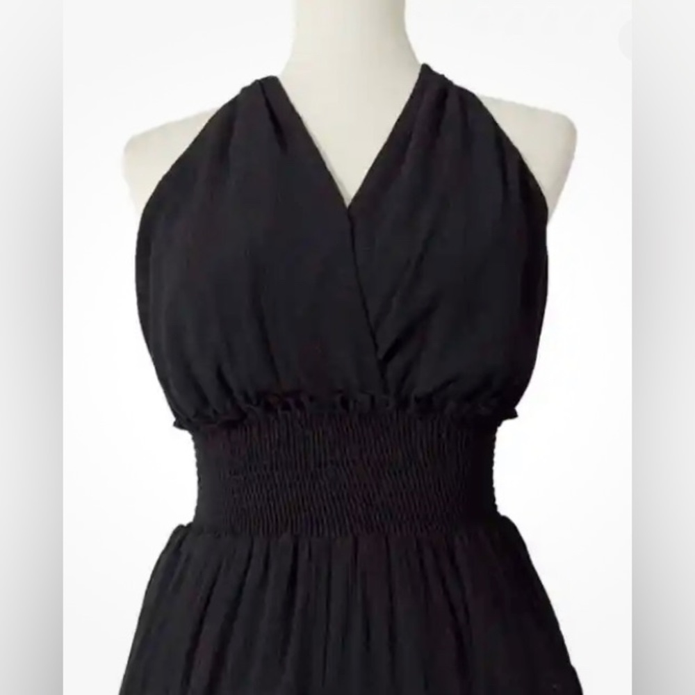 NWOT Anthropologie Black Bionda Plisse Jumpsuit - Picture 5 of 11